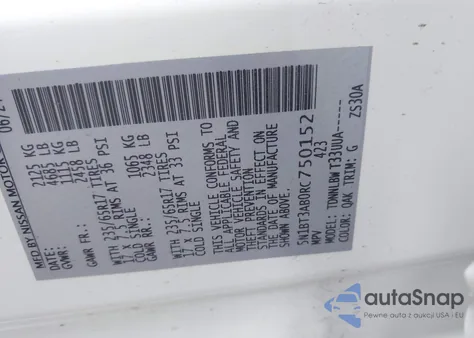 2024 Nissan Rogue S Intelligent Awd из США, поврежденный, VIN 5N1BT3AB0RC750152